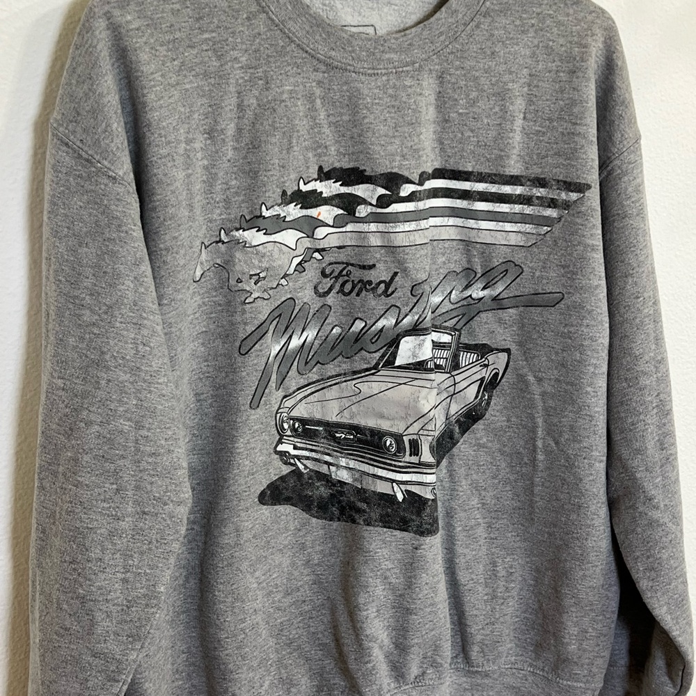 Ford Mustang Grey Crewneck